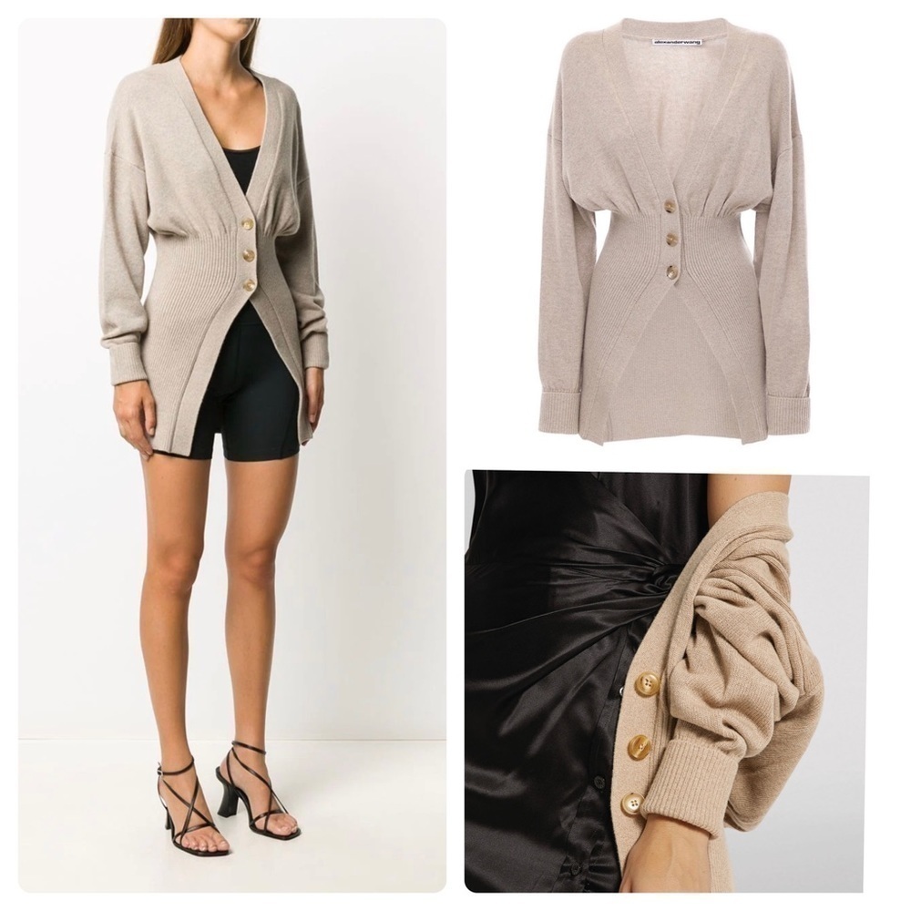 Alexander Wang Oversized Mock Cardigan Sweater